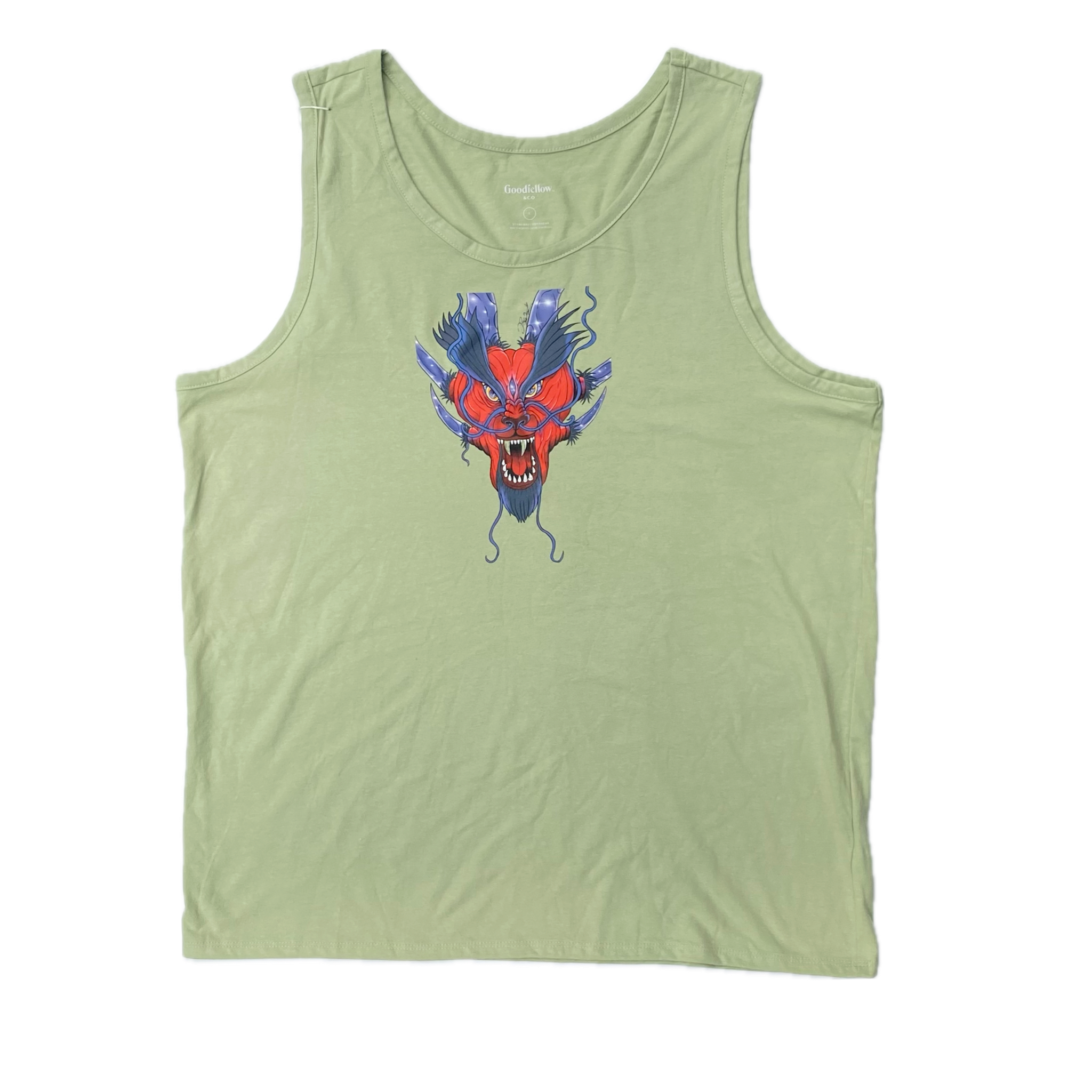 Infinity Dragon Tank Top Olive