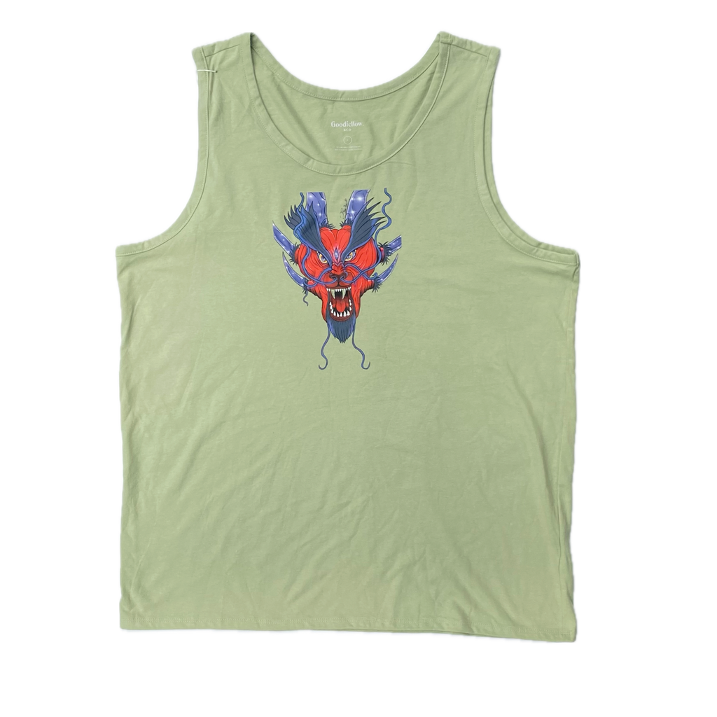 Infinity Dragon Tank Top Olive