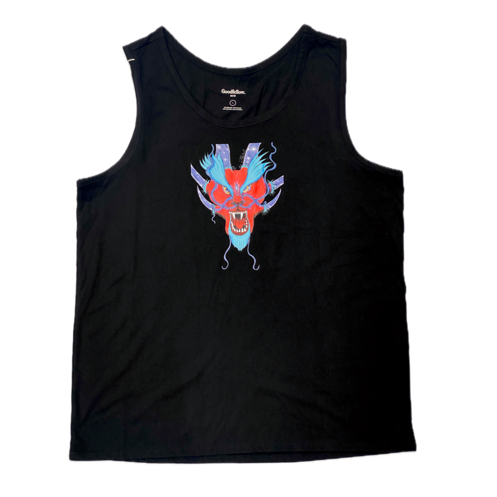 Infinity Dragon Tank Top Midnight Black