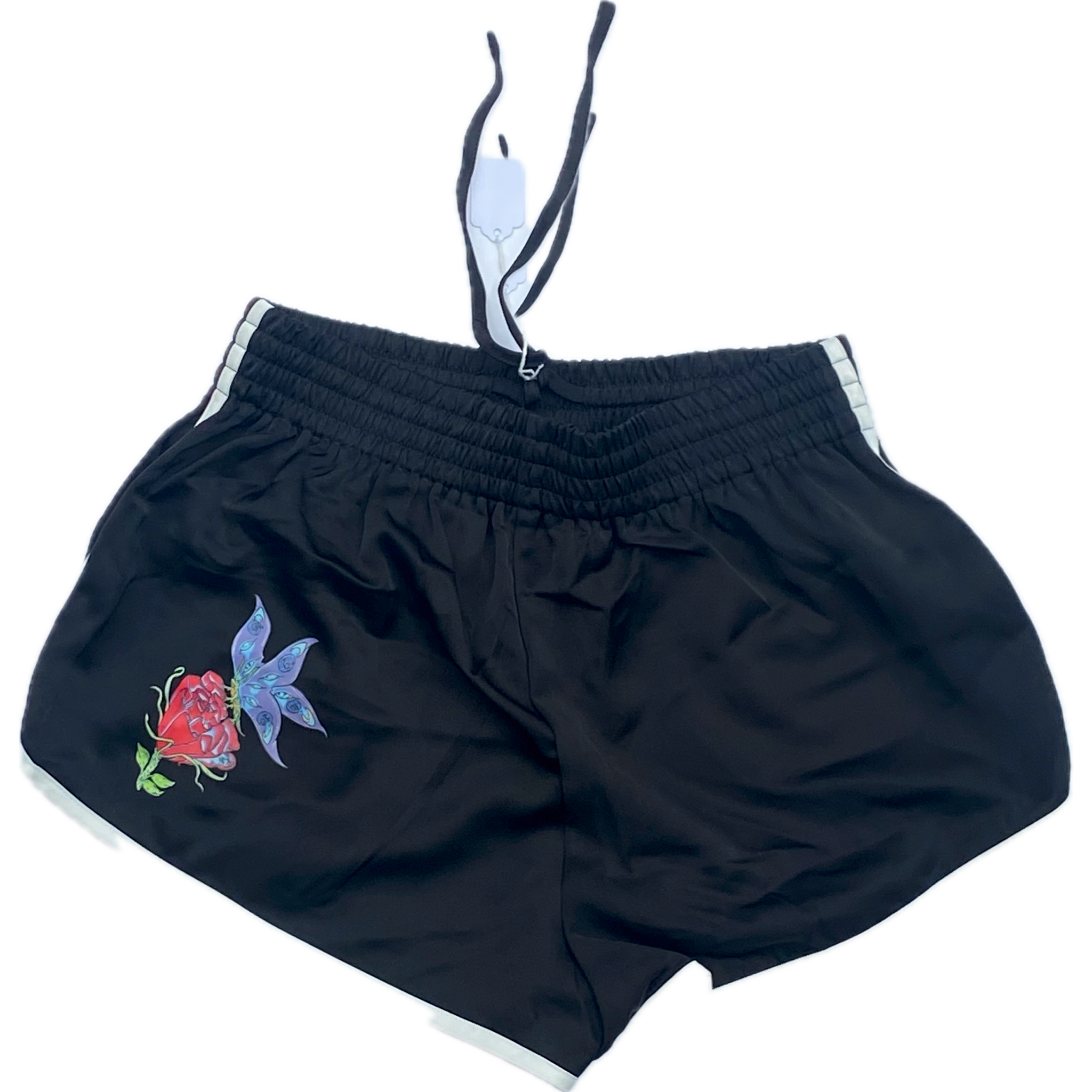 Celestial Butterfly Shorts on Midnight Black