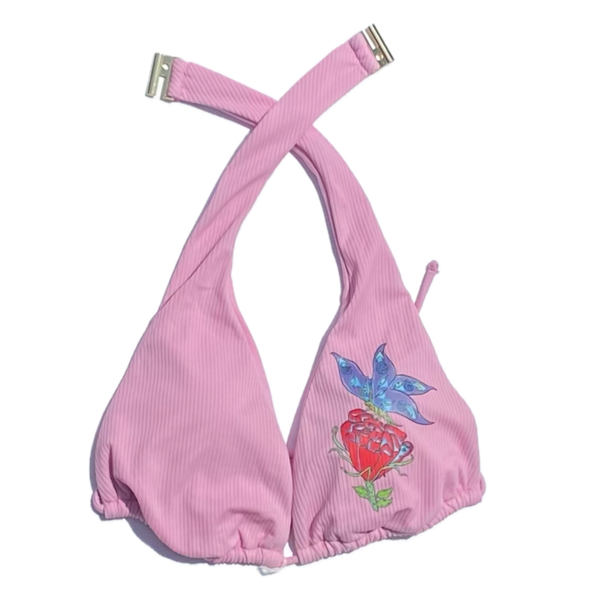Celestial Butterfly Bikini Set in Royal Pink With Brand Logo