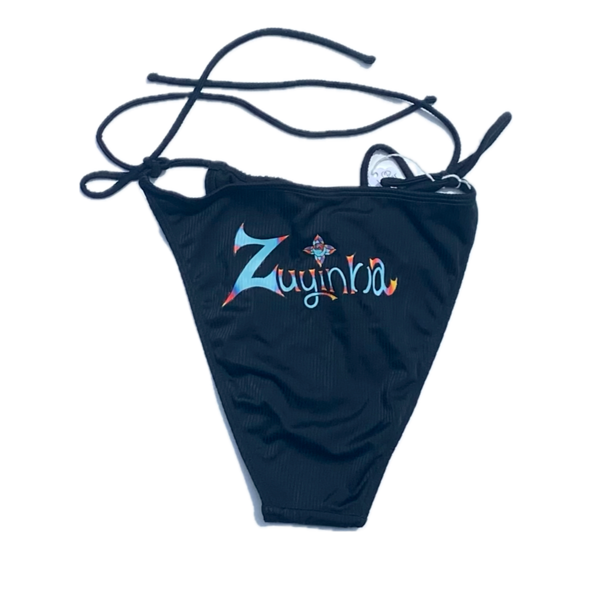 Celestial Butterfly Bikini Top Night Black with Brand Logo