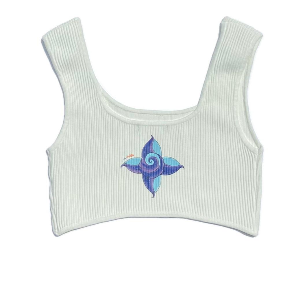 Soul Seer Crop Top Pearl White