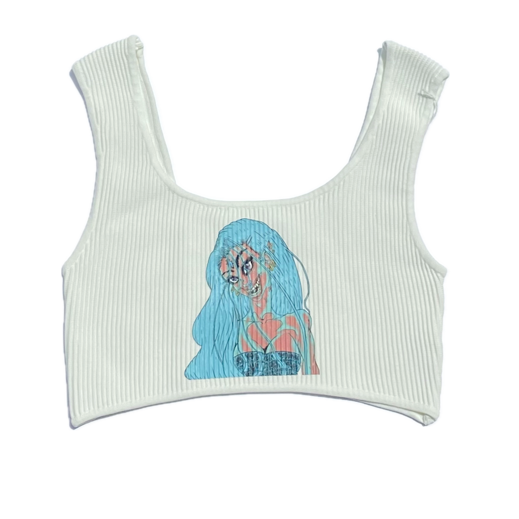 Soul Seer Crop Top Pearl White