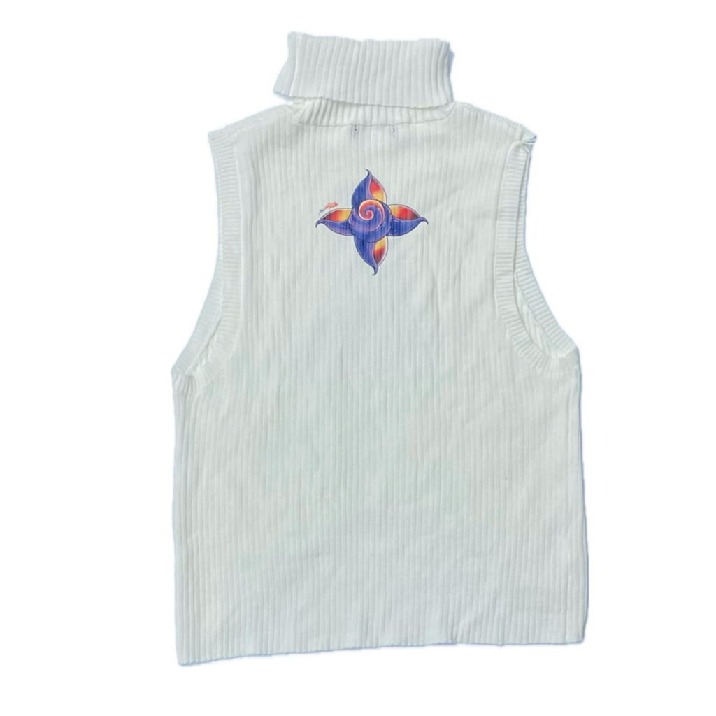 Atheria’s Perception Crop Top Turtle Neck Pearl