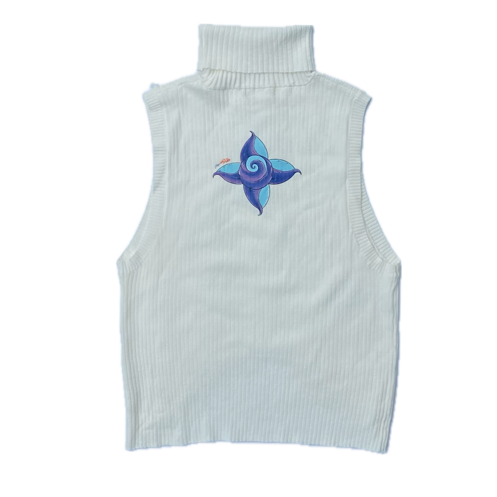 Limeria Crop Top Turtle Neck Pearl