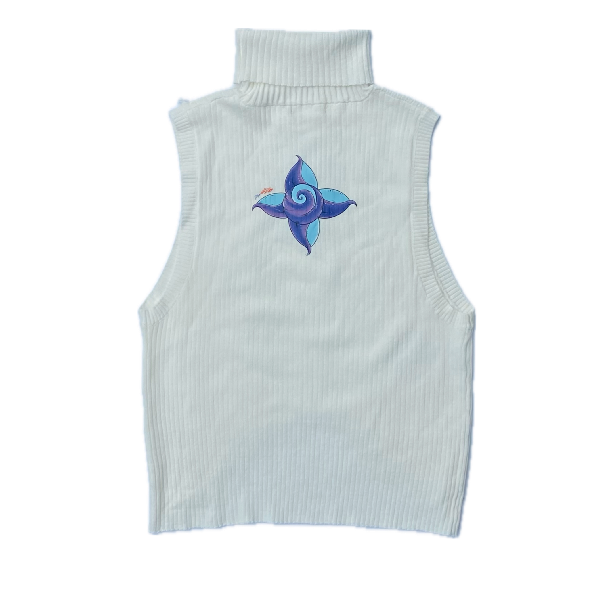 Limeria Crop Top Turtle Neck Pearl