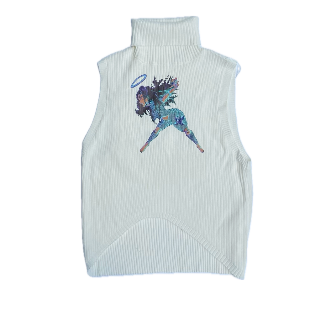 Limeria Crop Top Turtle Neck Pearl