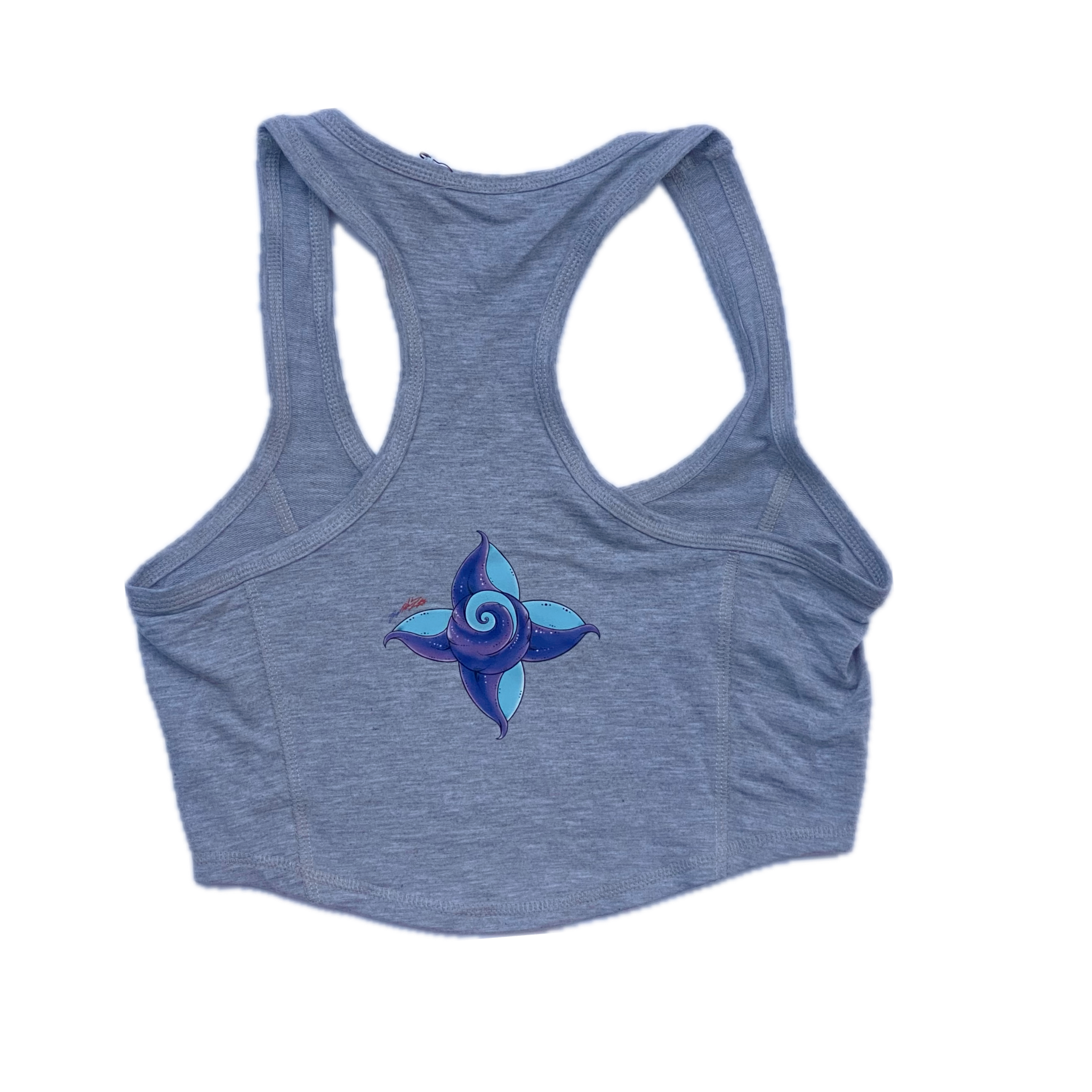 Rebirth Skull Sports Gray Crop Top