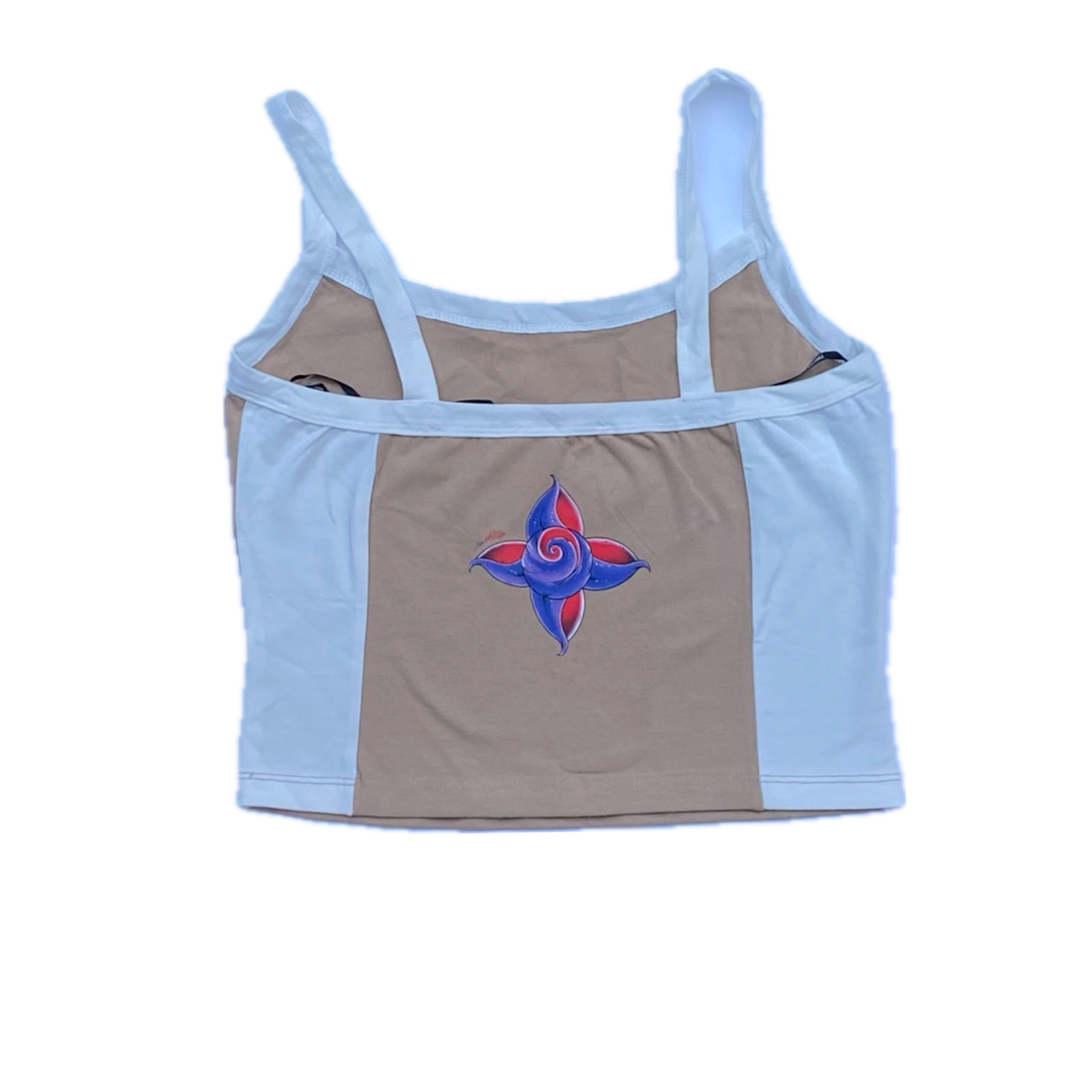 Celestial Butterfly Crop Top Sand Shell