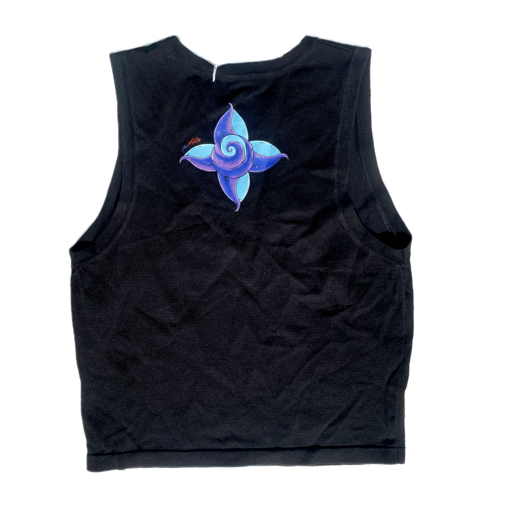 Vamera Ocseria Mermaid Queen Night Black Crop Tank top