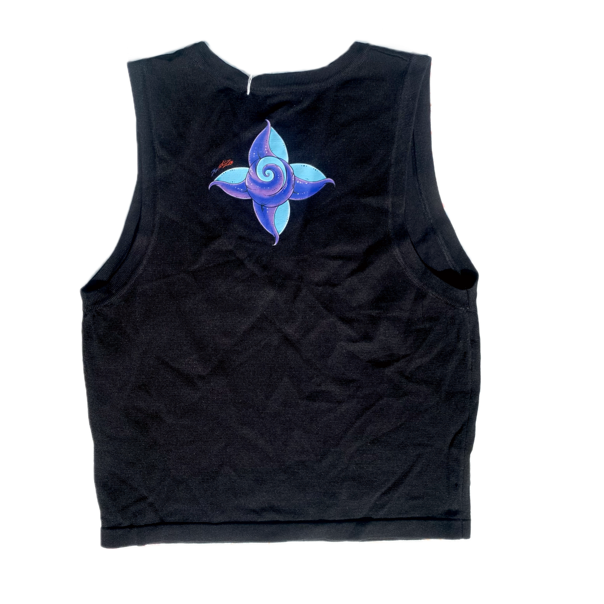 Vamera Ocseria Mermaid Queen Night Black Crop Tank top